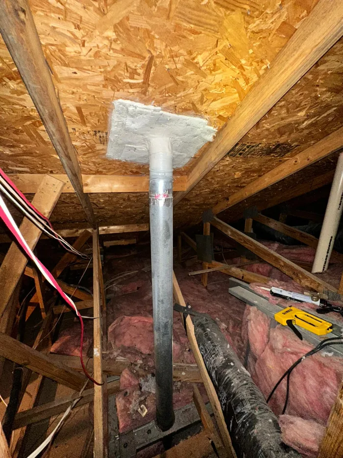Dryer vent repair — securing damaged duct sections